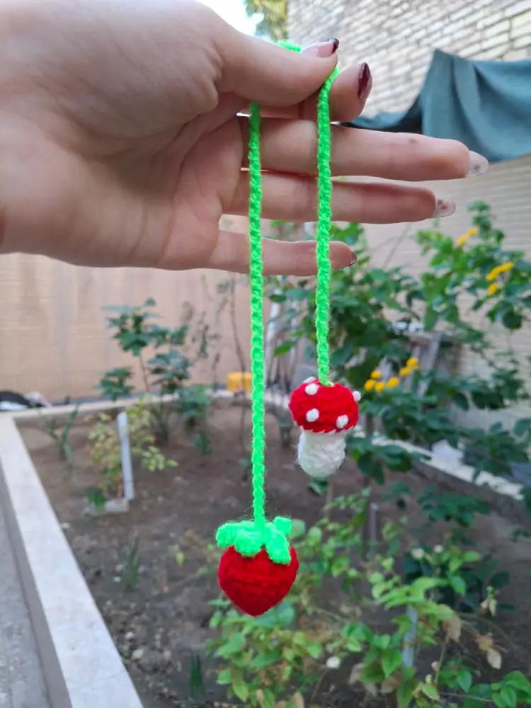 اکسسوری بافتنی بوکمارک قارچ