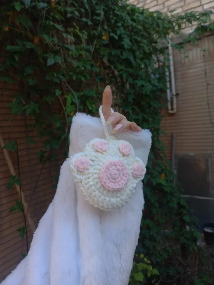 اکسسوری بافتنی جا ایرپادی پاندا