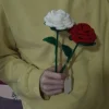دسته گل رز دست بافت