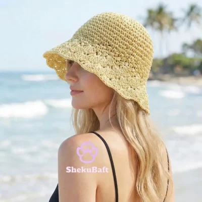 کلاه بافتنی تابستانی در اکسسئری بافتنی تابستانی