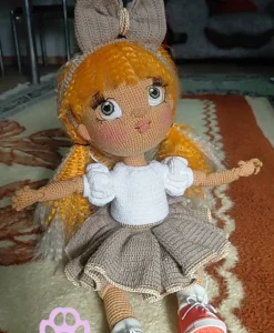 خرید و قیمت عروسک بافتنی دختر بلوند